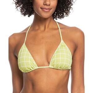 Roxy Juniors' Salty Shine Tiki Triangle Bikini Top Women's Swimsuit M 14510